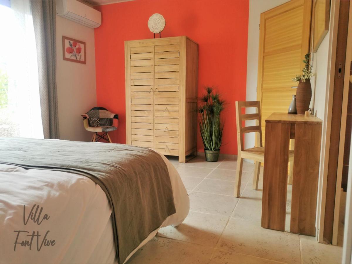 Villa Font Vive - Chambres D'Hotes Eco-Labellisees Avec Cuisine - Confort, Calme Et Vue Exceptionnels ! Grospierres Exteriör bild