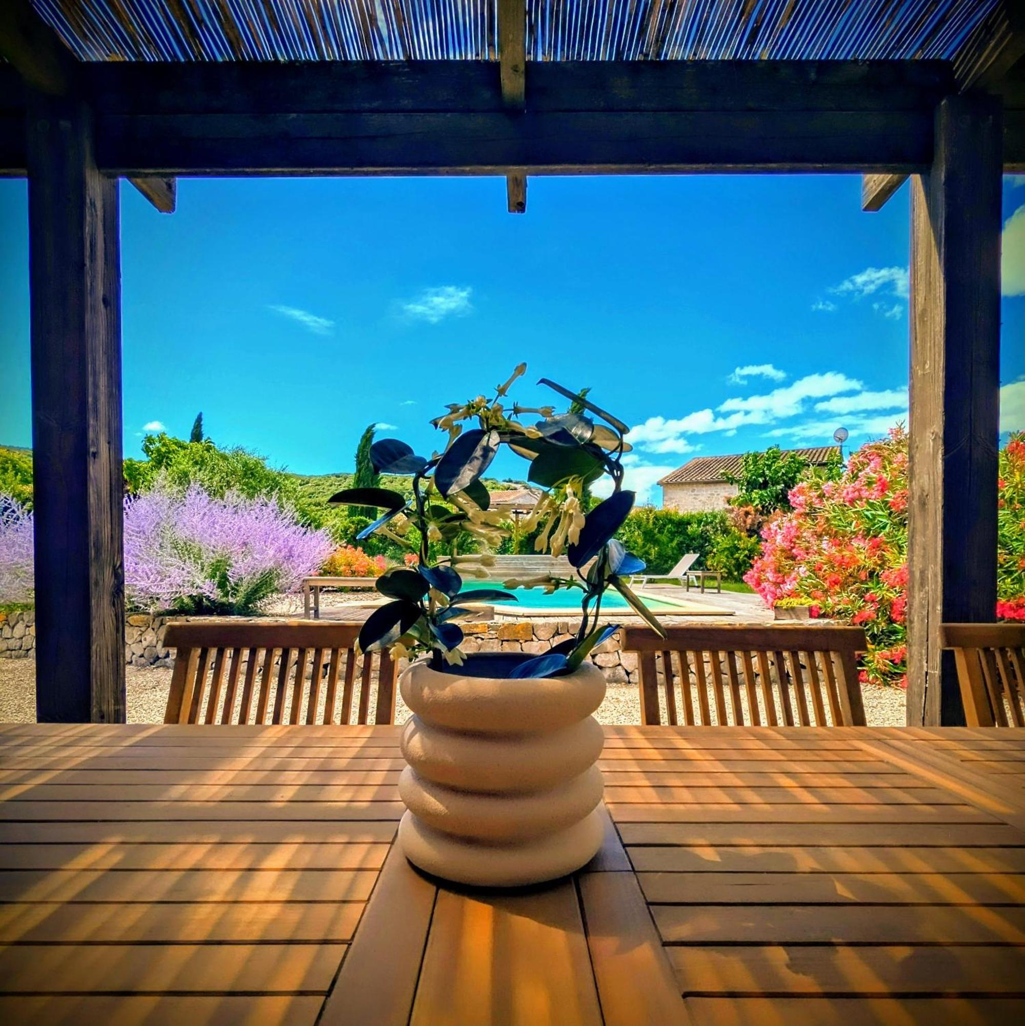 Villa Font Vive - Chambres D'Hotes Eco-Labellisees Avec Cuisine - Confort, Calme Et Vue Exceptionnels ! Grospierres Exteriör bild